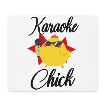 Karaoké Chanteur Poulet Karaoké - Tapis de souris (format paysage) - blanc - Devant