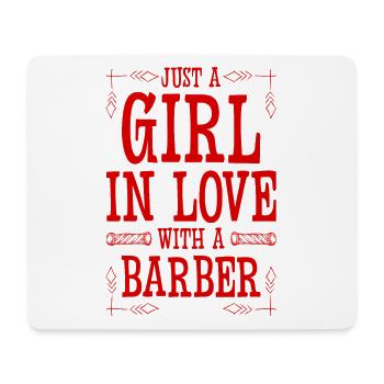 Girl in love with a Barber - Mouse Pad (horizontal) - white - Front