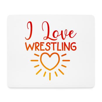 Ich liebe Wrestling - Mousepad (Querformat) - Weiß - Vorne