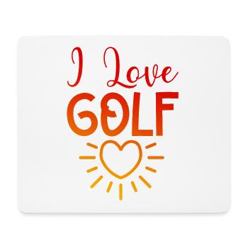 Ich liebe Golf - Mousepad (Querformat) - Weiß - Vorne