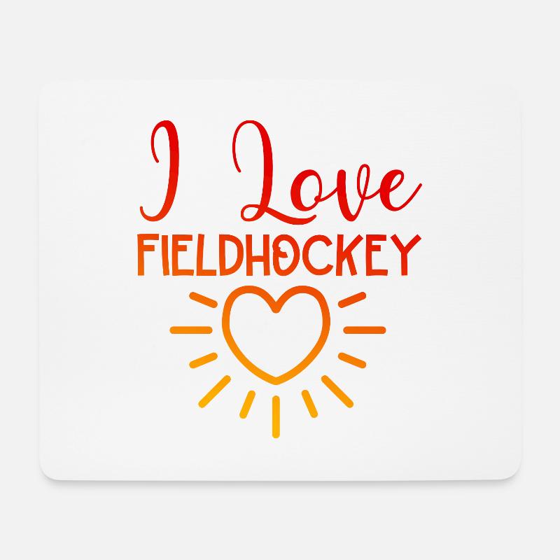 Ich liebe Fieldhockey - Mousepad (Querformat) - Weiß