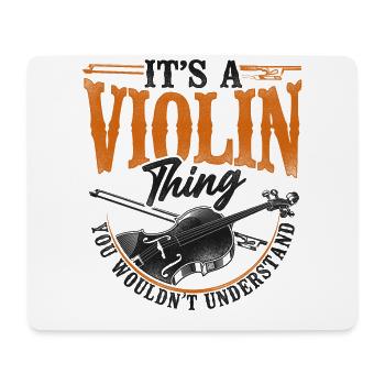 Violin Violinist Vintage It's A - Mousepad (Querformat) - Weiß - Vorne