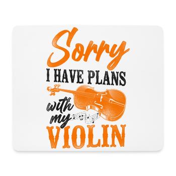 Violin Violinist Vintage Sorry I - Mousepad (Querformat) - Weiß - Vorne