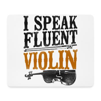 Violon Violoniste Vintage I Speak - Tapis de souris (format paysage) - blanc - Devant
