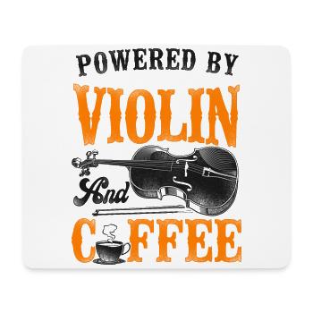 Violon Violoniste Café Vintage - Tapis de souris (format paysage) - blanc - Devant