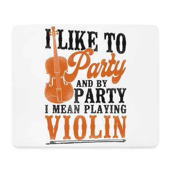 Violin Violinist Vintage I Like To - Mouse Pad (horizontal) - white - Front