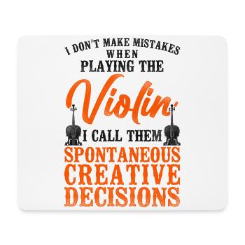 Violon Violoniste Vintage I Don’t - Tapis de souris (format paysage) - blanc - Devant