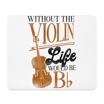 Violin Violinist Pun Vintage - Mousepad (Querformat) - Weiß - Vorne