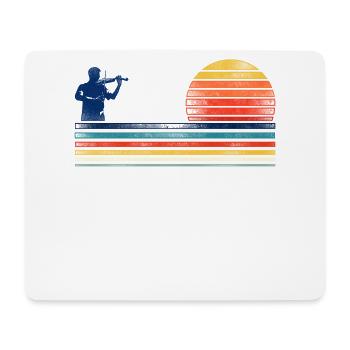 Violin Violinist Retro Vintage - Mousepad (Querformat) - Weiß - Vorne