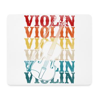 Violin Violinist Retro Vintage - Mousepad (Querformat) - Weiß - Vorne