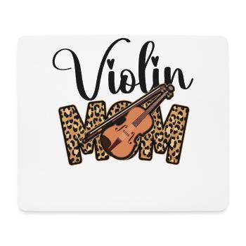 Violin Violinist Mom Cheetah - Mousepad (Querformat) - Weiß - Vorne