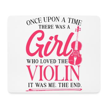 Violin Violinist Girl Once Upon A - Mouse Pad (horizontal) - white - Front