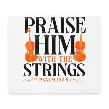Violin Violinist Bible Quote Faith - Mouse Pad (horizontal) - white - Front