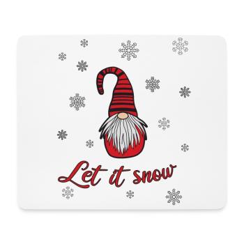 Laisser neiger - Tapis de souris (format paysage) - blanc - Devant
