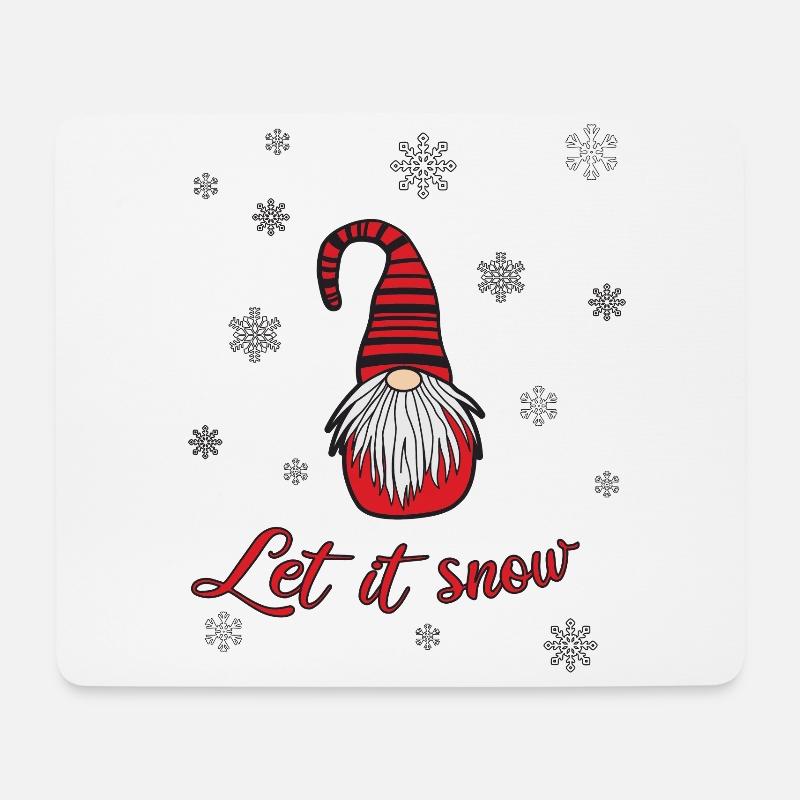 Let it snow - Mousepad (Querformat) - Weiß
