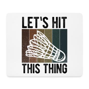 Badminton - Mousepad (Querformat) - Weiß - Vorne