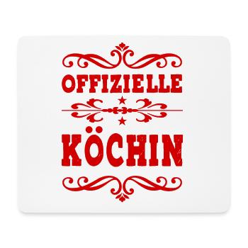 Premium Köchin - Mousepad (Querformat) - Weiß - Vorne