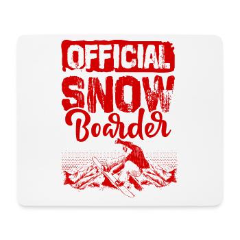 Official Snowboarder - Mouse Pad (horizontal) - white - Front