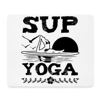 SUP Yoga Girl Funny Paddle Boarding - Mouse Pad (horizontal) - white - Front