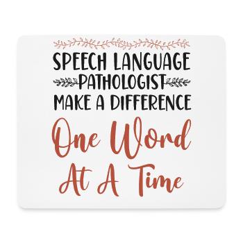 Assistant orthophoniste - Tapis de souris (format paysage) - blanc - Devant