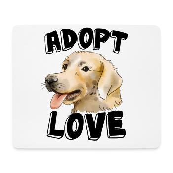 Adoptiere Hundeliebe Golden Retriever Mein Hunde - Mousepad (Querformat) - Weiß - Vorne