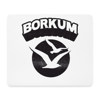 Borkum Möwe Insel Shirt - Mousepad (Querformat) - Weiß - Vorne