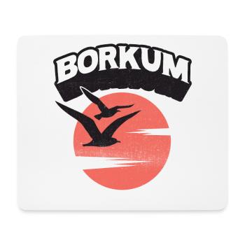 Borkum Seagull Sun Island Chemise - Tapis de souris (format paysage) - blanc - Devant