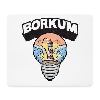 Borkum Ampoule Lighthouse Island Chemise - Tapis de souris (format paysage) - blanc - Devant