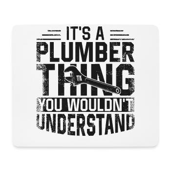 Plumbing Plumber Vintage It's A - Mouse Pad (horizontal) - white - Front
