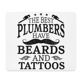 Plumbing Plumber Beard Tattoo - Mouse Pad (horizontal) - white - Front