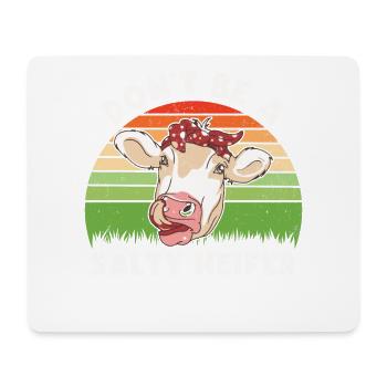 Ne soyez pas un cadeau amoureux des vaches génisses salées - Tapis de souris (format paysage) - blanc - Devant