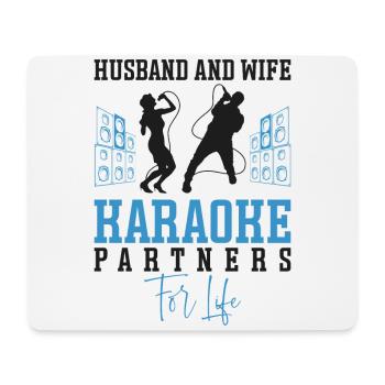 Karaoke Singer Husband Wife - Mousepad (Querformat) - Weiß - Vorne