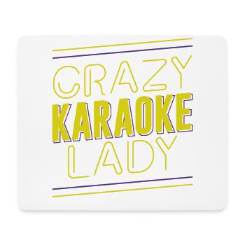 Chanteuse de karaoké Crazy Karaoke Lady - Tapis de souris (format paysage) - blanc - Devant