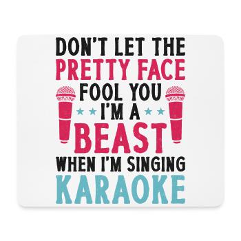 Karaoke Singer Don't Let The - Mouse Pad (horizontal) - white - Front