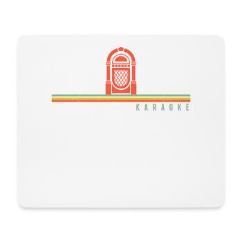 Karaoké Chanteur Rétro Vintage - Tapis de souris (format paysage) - blanc - Devant