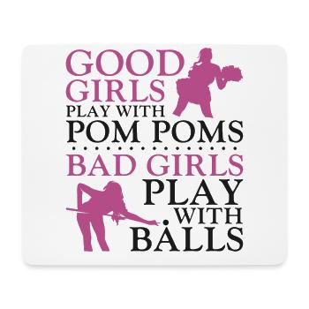Billiards Pool Player Ball Girl - Mousepad (Querformat) - Weiß - Vorne