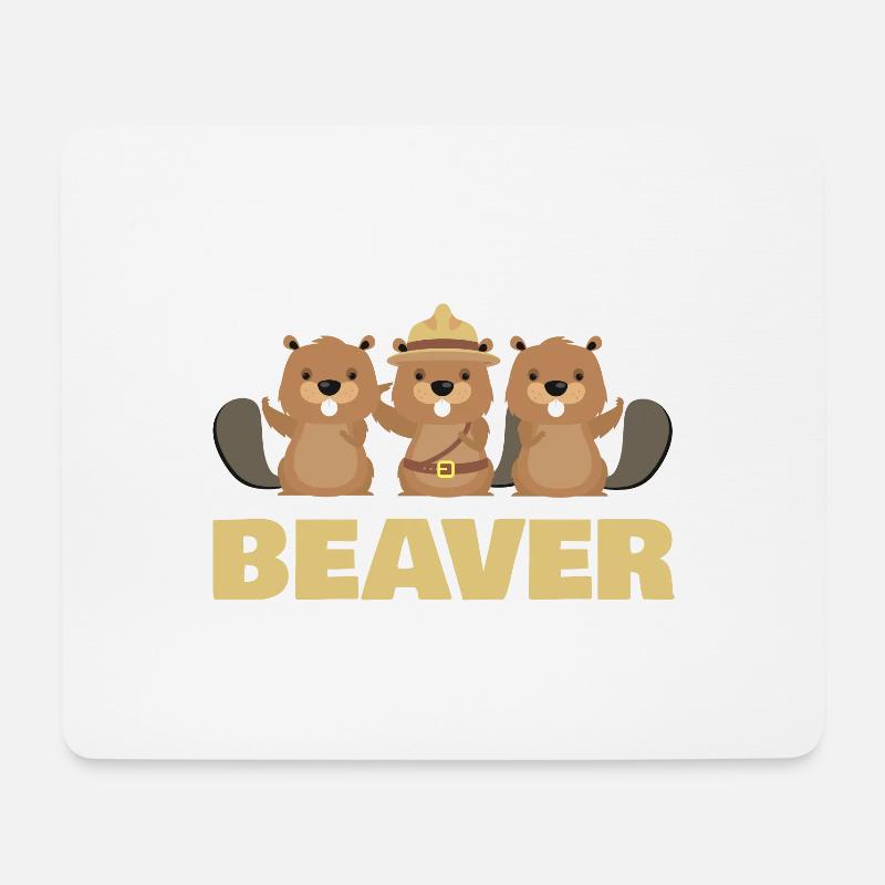 Team Beaver Für Beaver Fan - Mousepad (Querformat) - Weiß