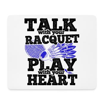 Badminton - Mousepad (Querformat) - Weiß - Vorne