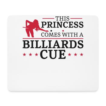 Billiards Pool Player Ball Girl - Mousepad (Querformat) - Weiß - Vorne