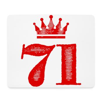 71 Number crown - Mouse Pad (horizontal) - white - Front