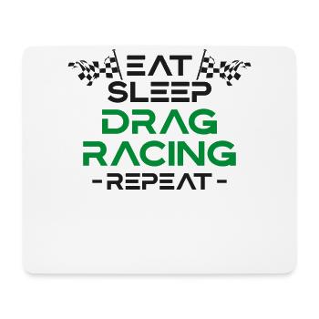 Dragster course voiture manger dormir - Tapis de souris (format paysage) - blanc - Devant