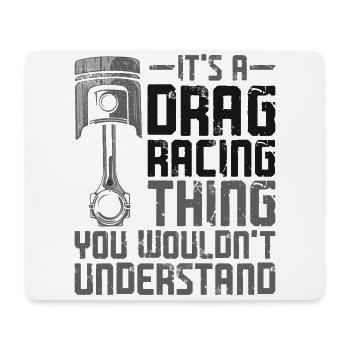Drag Racing Race Car Vintage It's - Mousepad (Querformat) - Weiß - Vorne