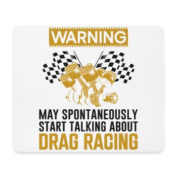 Drag Racing Race Car Warning May - Mousepad (Querformat) - Weiß - Vorne