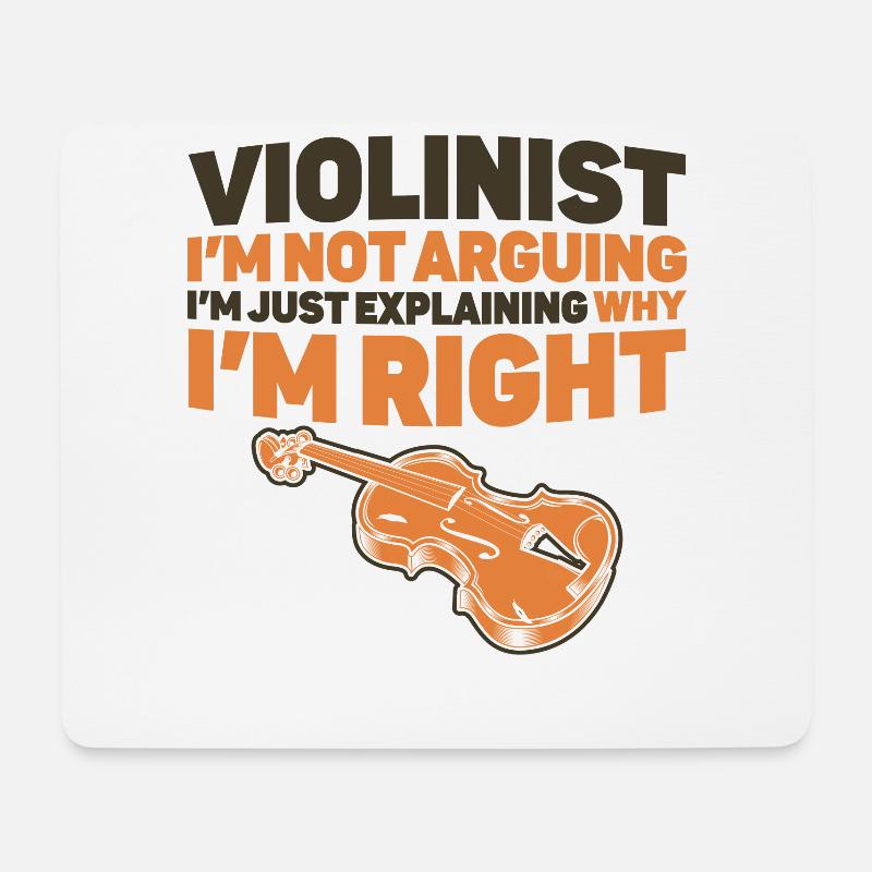 Violin Violinist Violinist I'm Not - Mousepad (Querformat) - Weiß