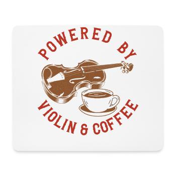 Violin Violinist Coffee Powered By - Mouse Pad (horizontal) - white - Front