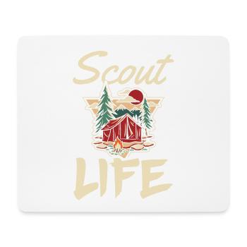 Scout Life pour tous les fans de Scouting Adventure - Tapis de souris (format paysage) - blanc - Devant