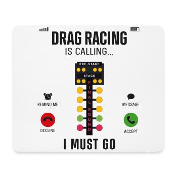 Drag Racing Race Car Phone Display - Mousepad (Querformat) - Weiß - Vorne