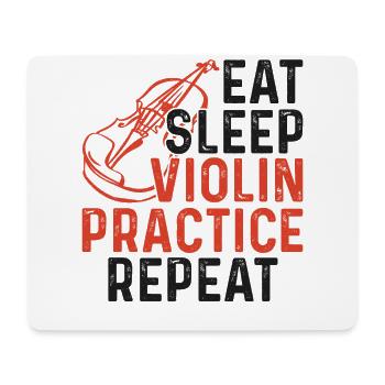 Violin Violinist Eat Sleep Violin - Mousepad (Querformat) - Weiß - Vorne