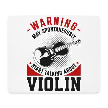 Violin Violinist Warning May - Mousepad (Querformat) - Weiß - Vorne