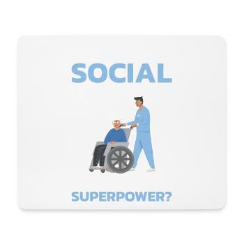 Ich Bin Ein Sozialarbeiter Was Ist Deine - Mousepad (Querformat) - Weiß - Vorne